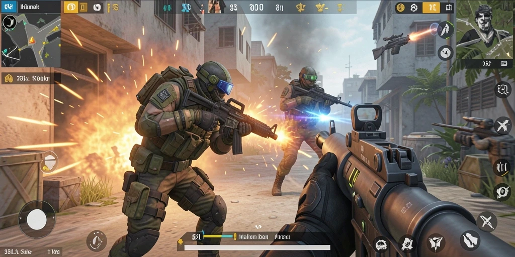 Gameplay mendebarkan dalam aksi FPS di 33L.