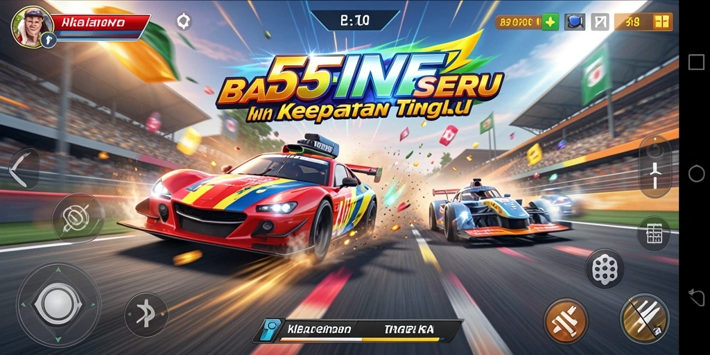 Screenshot gameplay <strong>55FIVE</strong> yang menunjukkan aksi balapan seru.