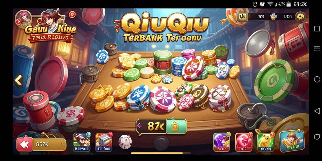 Tampilan gameplay seru QiuQiu di 8ZK.