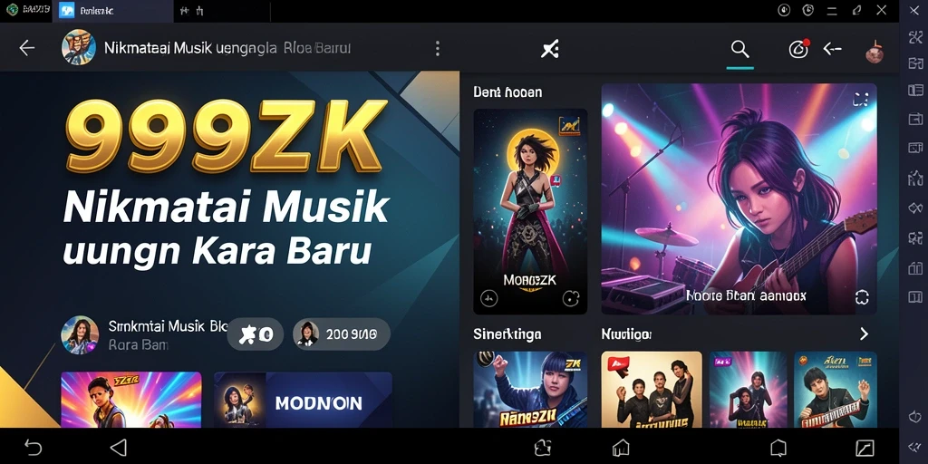 Tampilan gameplay menarik di 999ZK dengan interaksi musik.