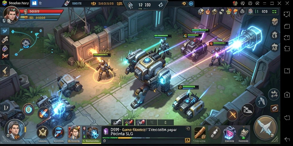 Tangkapan layar gameplay <strong>DS99</strong> yang menampilkan strategi seru dan visual yang memukau.