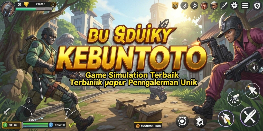 Tampilan vibrant gameplay KEBUNTOTO dengan berbagai karakter dan lingkungan.