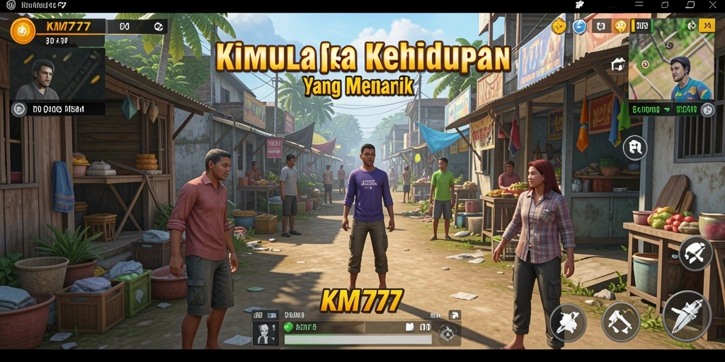 Tampilan gameplay simulasikan kehidupan yang imersif di KM777.