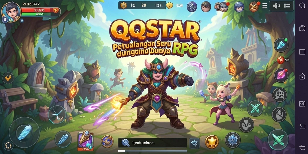 Tampilan seru gameplay QQSTAR dengan grafis menawan.